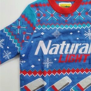 Tipsy Elves Christmas Blue and Red Crewneck Sweater nwt